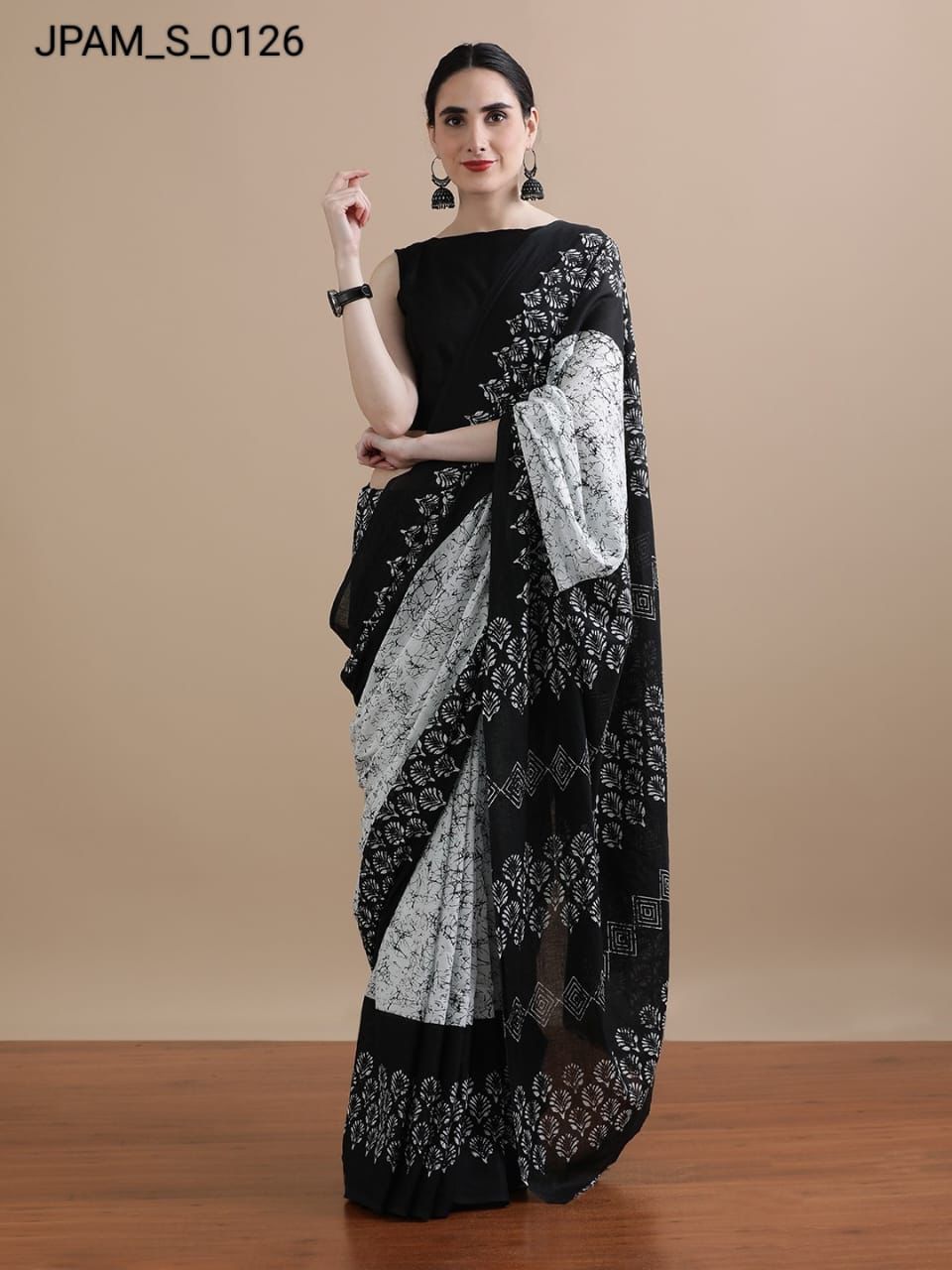 Hand Block Printed Pure Mulmul Cotton Saree 2609
