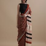Hand Block Printed Pure Mulmul Cotton Saree 26040