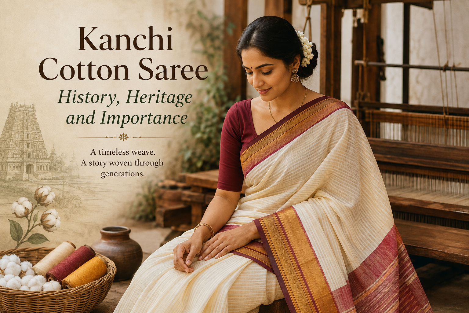 Kanchi Cotton Saree History, Heritage and Importance of a Timeless South Indian Weave